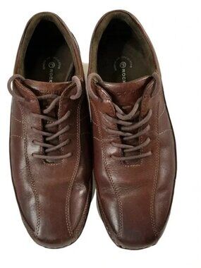 Rockport Men’s Brown Leather Oxfords Classic Design Size 8.5
